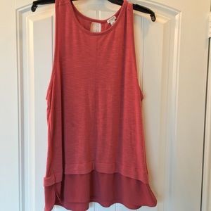 Peach Rose Pink Silk Bottom Dress Tank J Crew